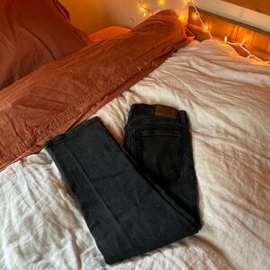 DENIM FORUM “The Arlo High-rise Straight 26L” Black Denim Jeans